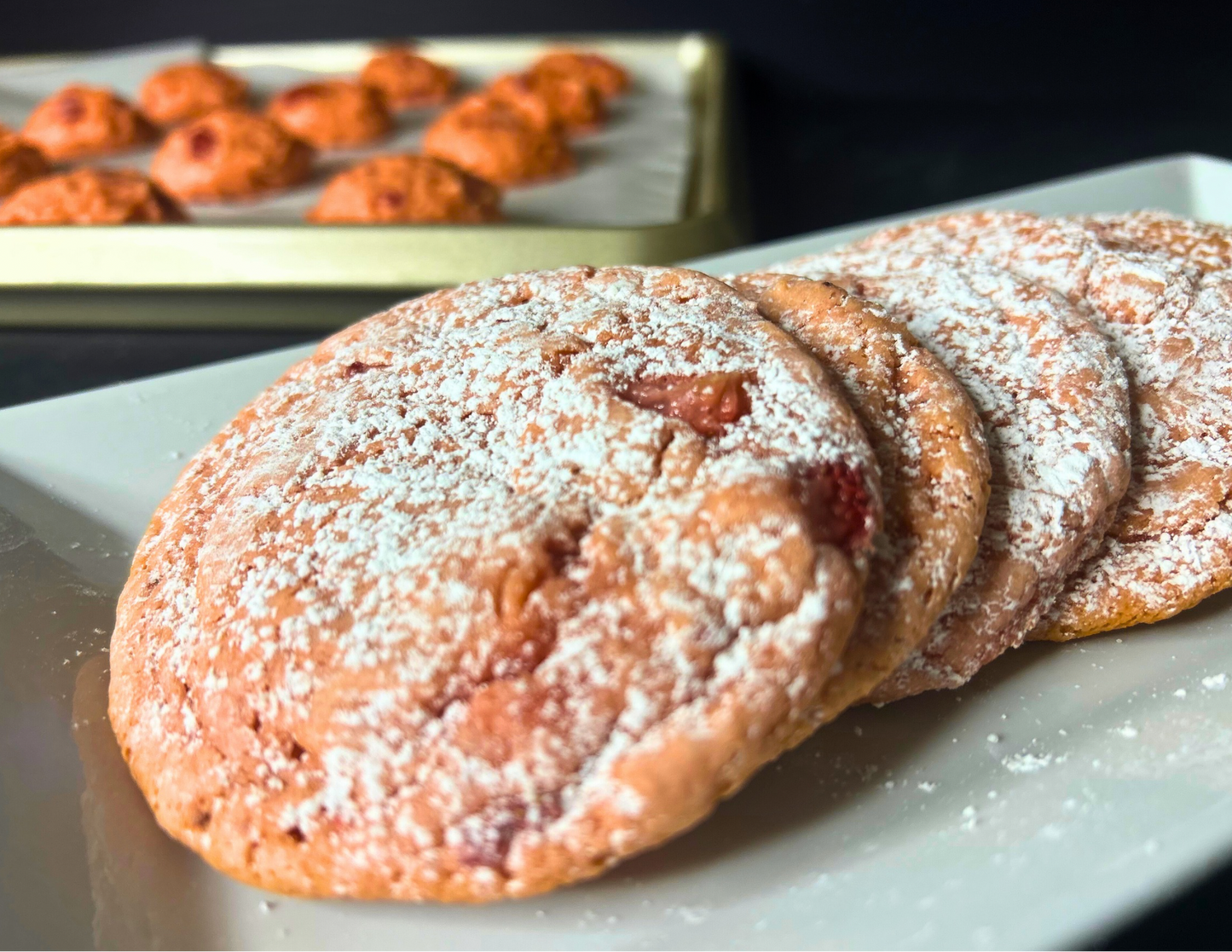 Mr. Steve -  Real Strawberries and Powdered Sugar - Cookie of the Month